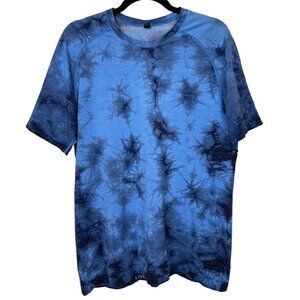 Lululemon Blue Metal Vent Tech Short Sleeve Workout Gym Shirt Men Large
